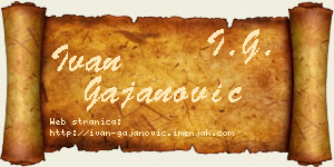 Ivan Gajanović vizit kartica
